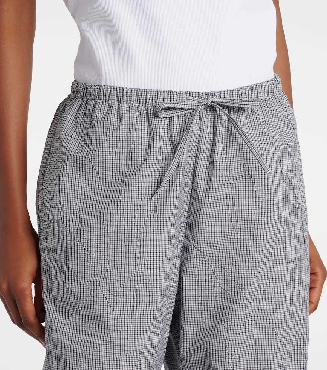 Róhe - Checked cotton-blend pajama pants