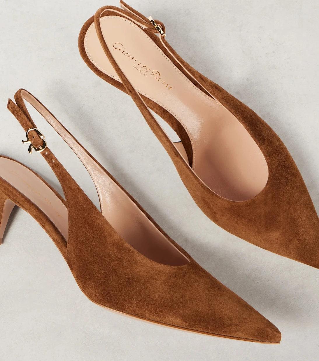 Gianvito Rossi - Robbie 55 suede slingback pumps