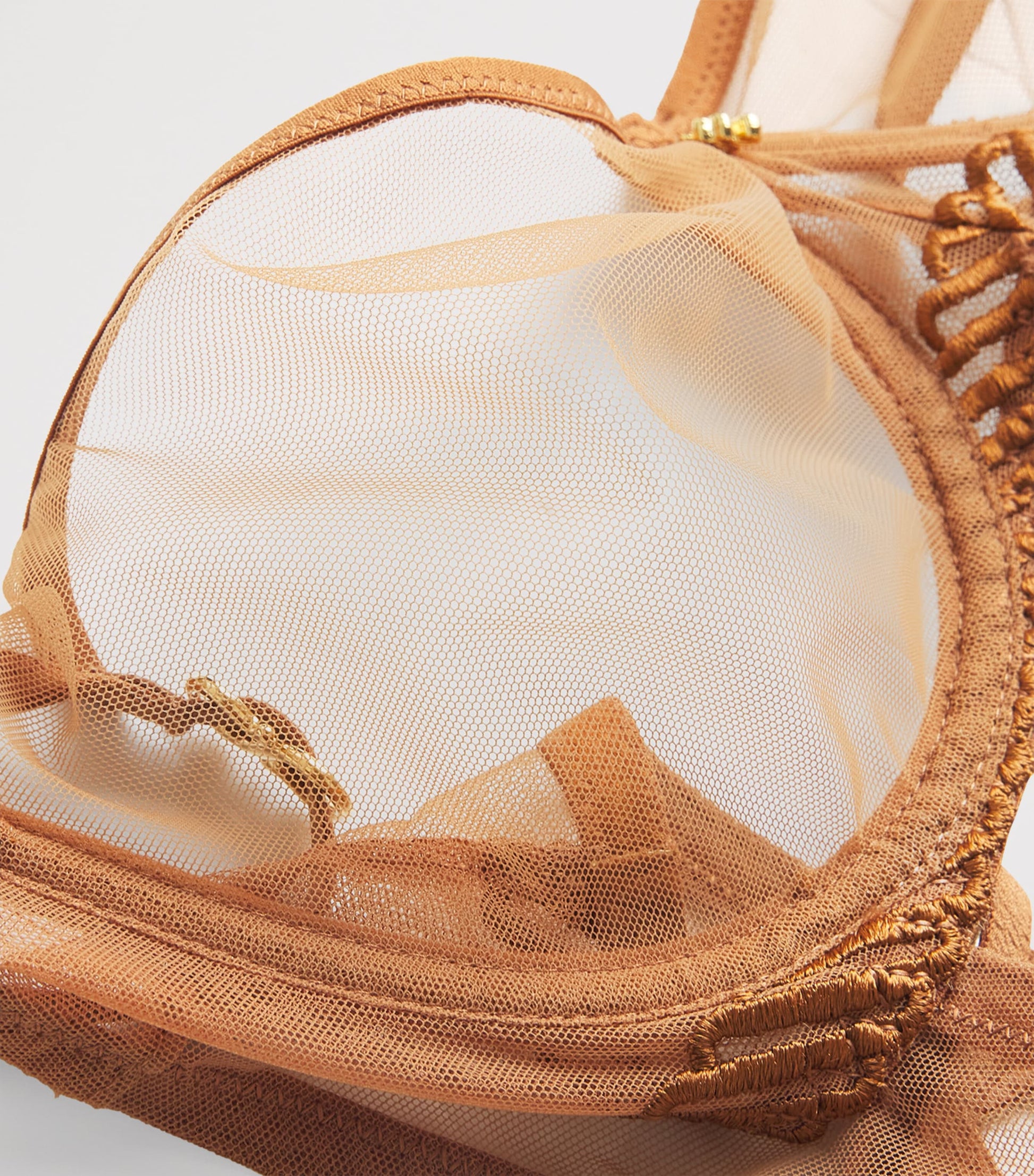 Brown Sheer Emotion Underwired Half-Cup Bra