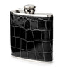 Croc-Embossed Leather Flask