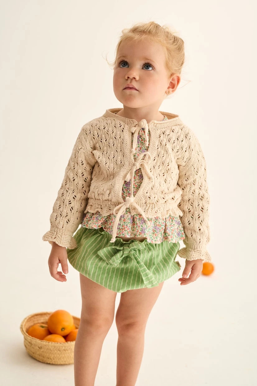 Cozmo - Baby Ivy open-knit cotton cardigan