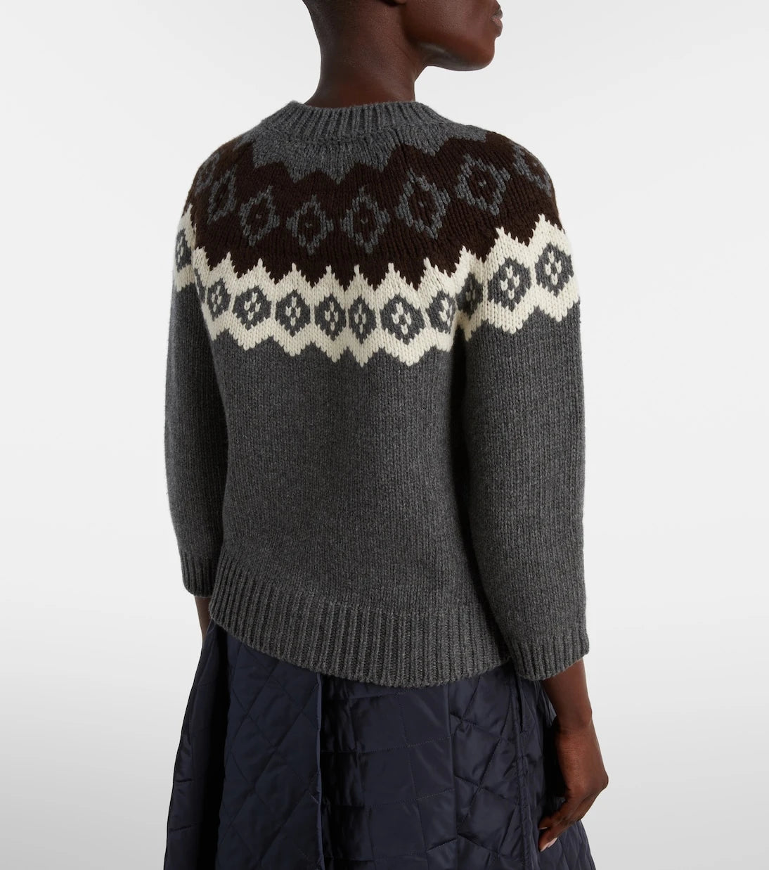 Prada - Intarsia wool and cashmere cardigan