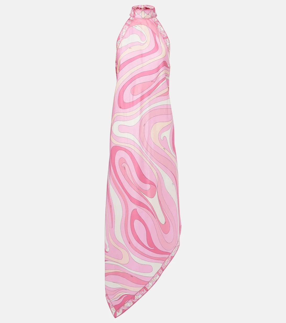 Pucci - Marmo asymmetric silk maxi dress