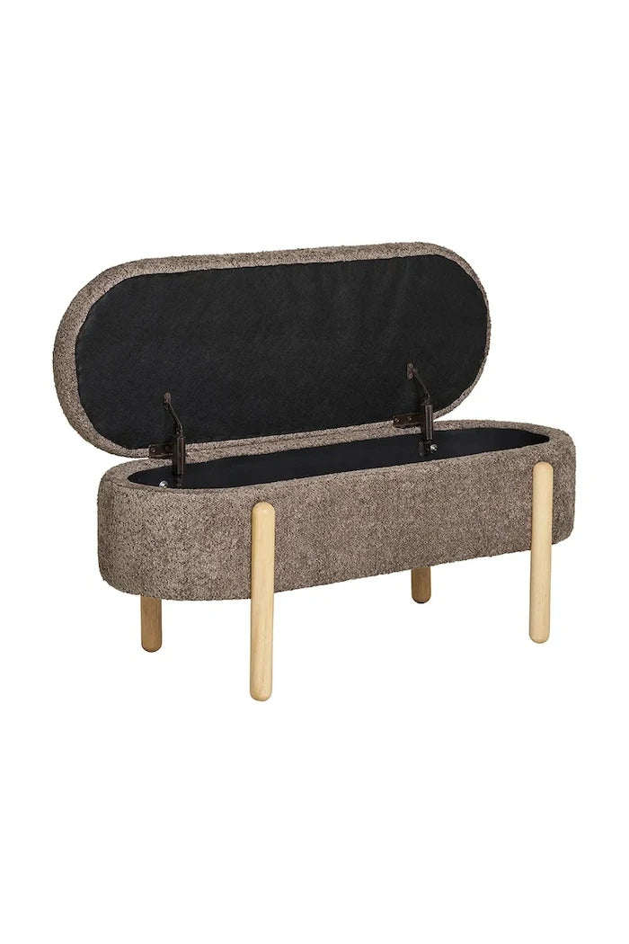 Depolamalı Puf House Nordic Branca 98 x 41 x 48 cm