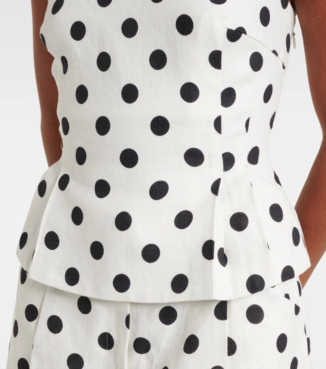 Posse - Rosalie polka-dot linen top