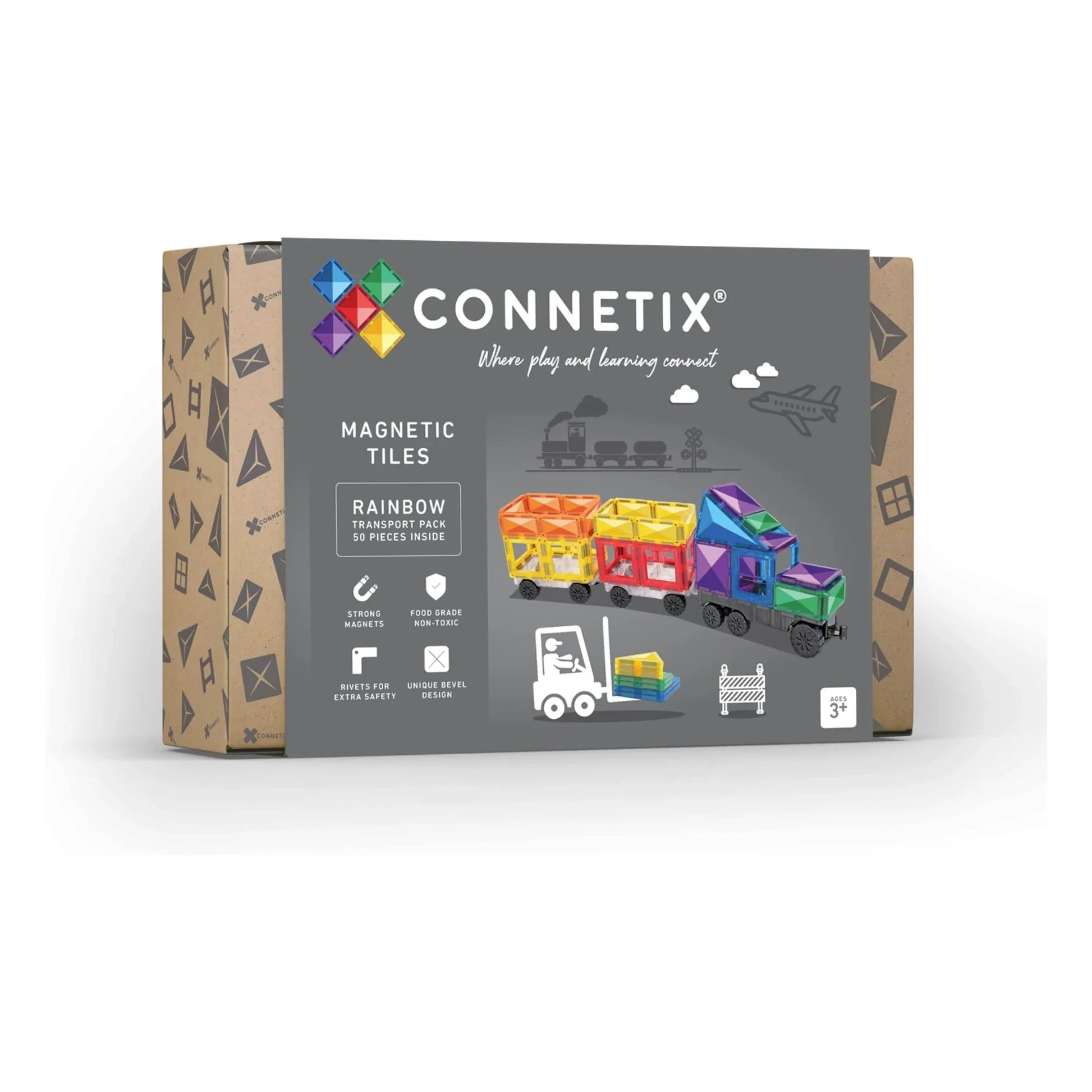 Connetix - Transport pack - 50 pieces | Rainbow