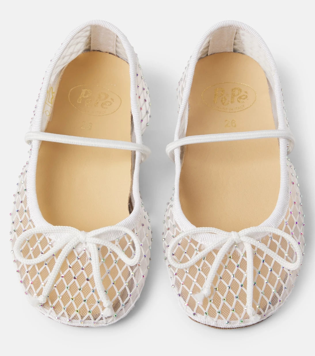 PèPè - Darlyn embellished mesh ballet flats