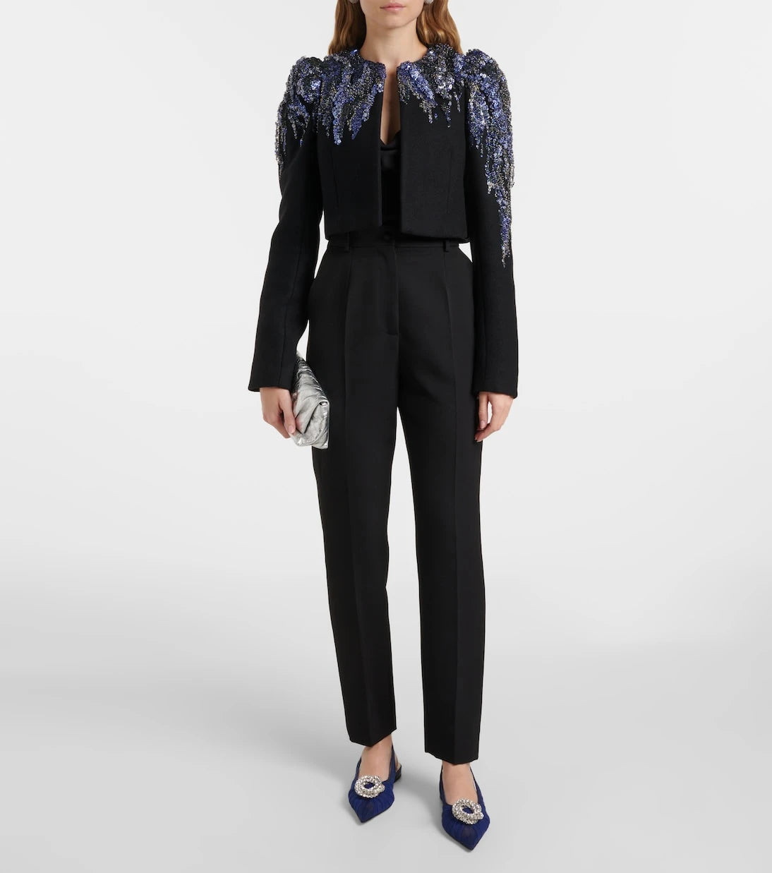 Mach & Mach - Galaxy embellished slingback flats