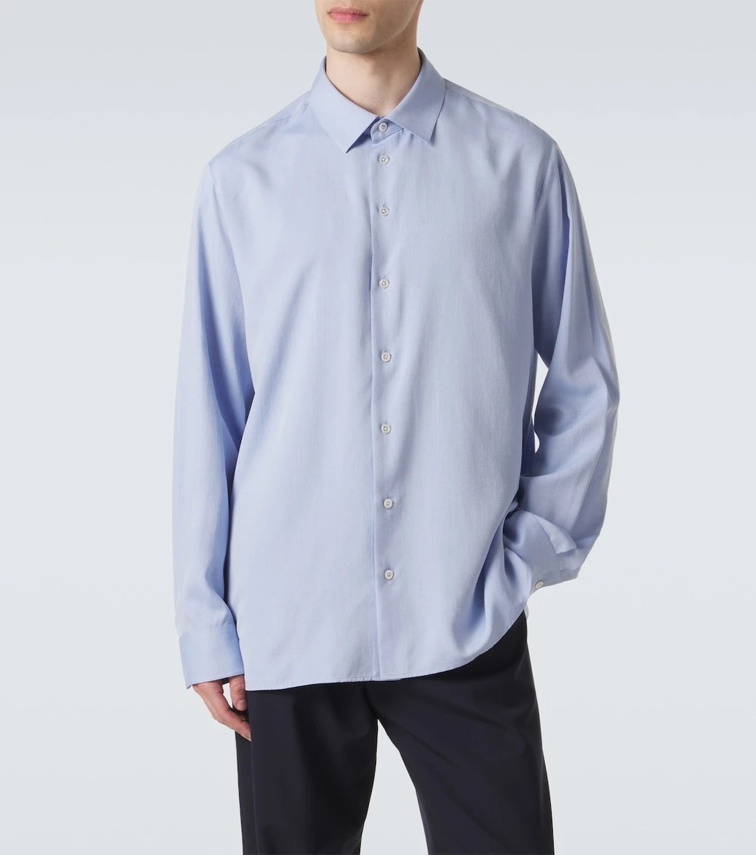 The Row - Paxon silk poplin jacquard shirt