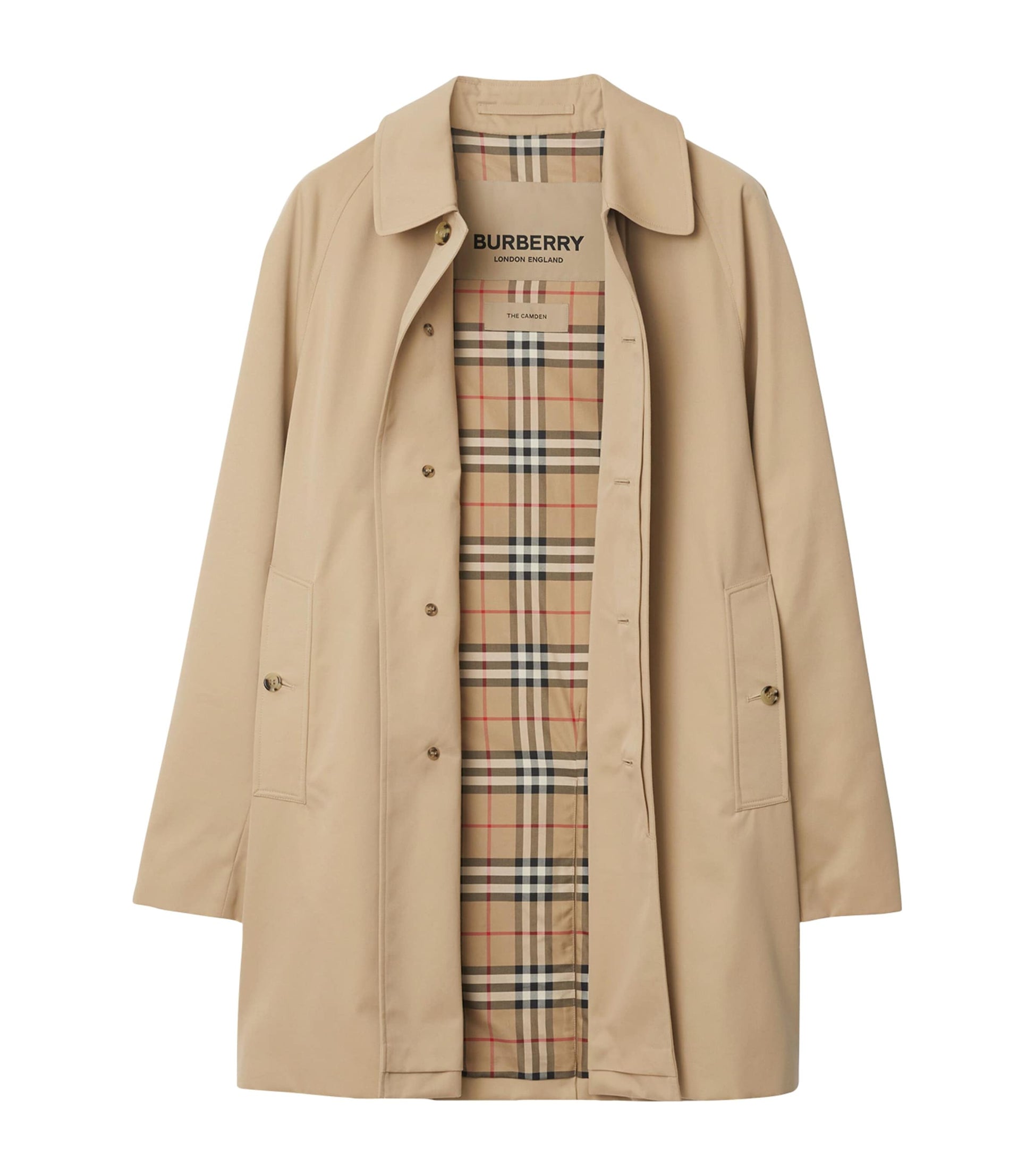 Burberry Yellow Cotton Camden Heritage Short Car Coat