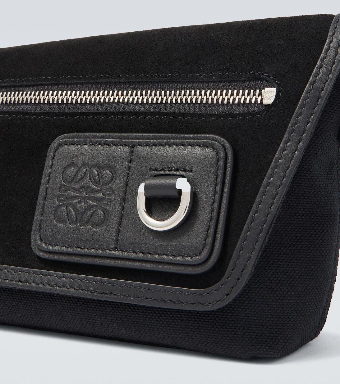 Loewe - Flex Mini canvas and suede messenger bag