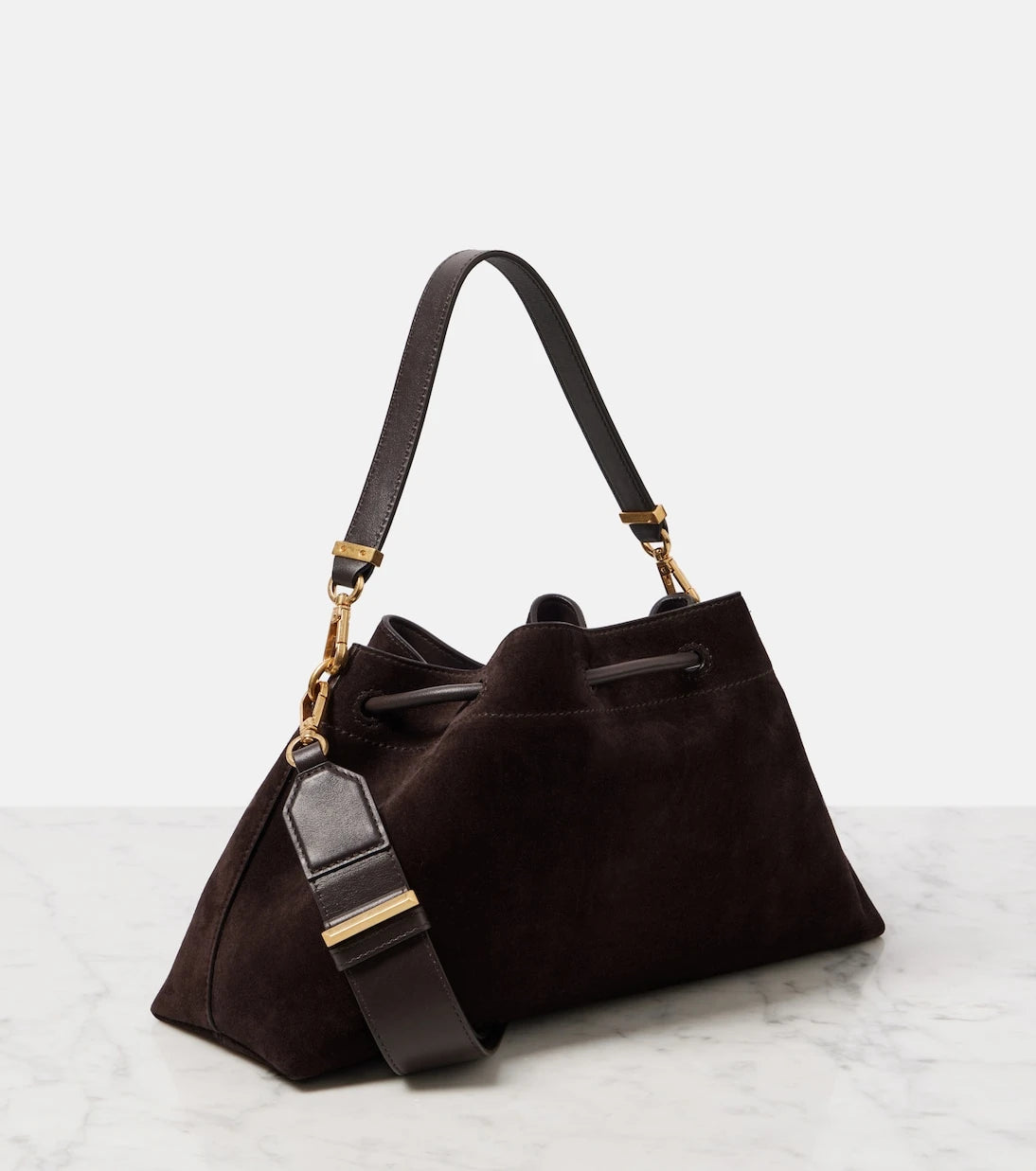 Jimmy Choo - Bon Bon Small suede bucket bag