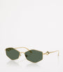 Jimmy Choo Gold Wire Hexagonal Zoey Sunglasses