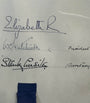 Queen Elizabeth II Signed 1954 Document Framed Display