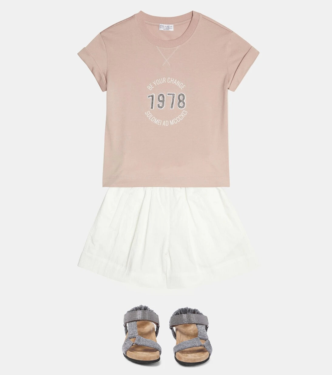 Brunello Cucinelli Kids - Embellished cotton T-shirt