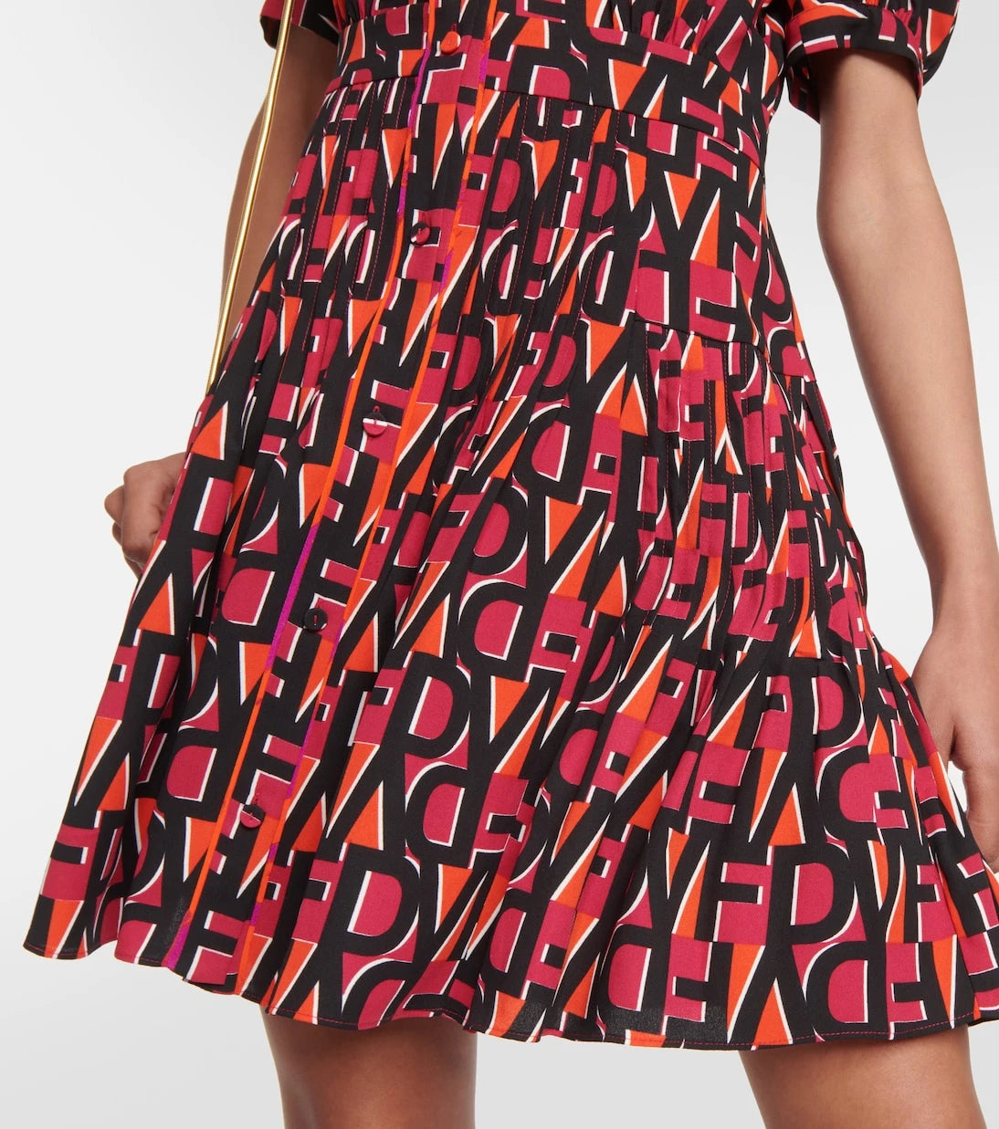 Diane von Furstenberg - Darius logo minidress