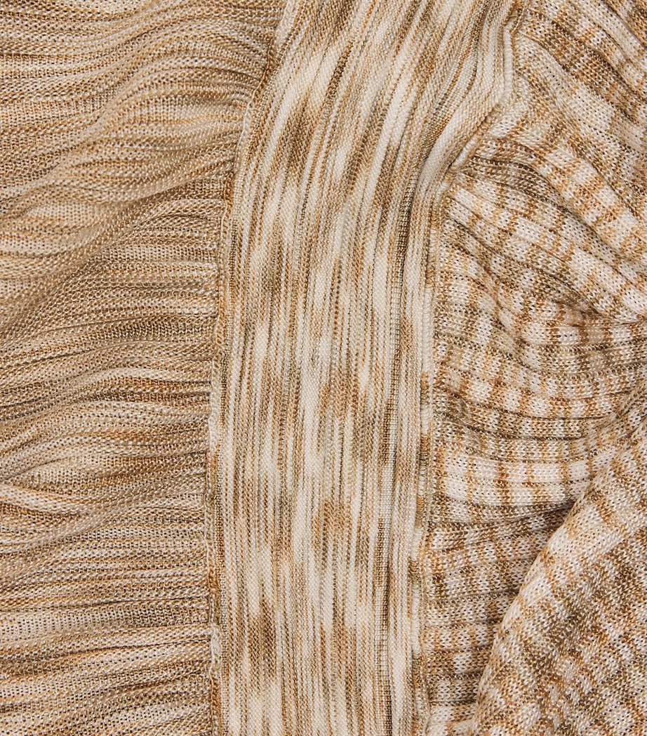 VALENTI Beige Knitted Saoirse Midi Dress