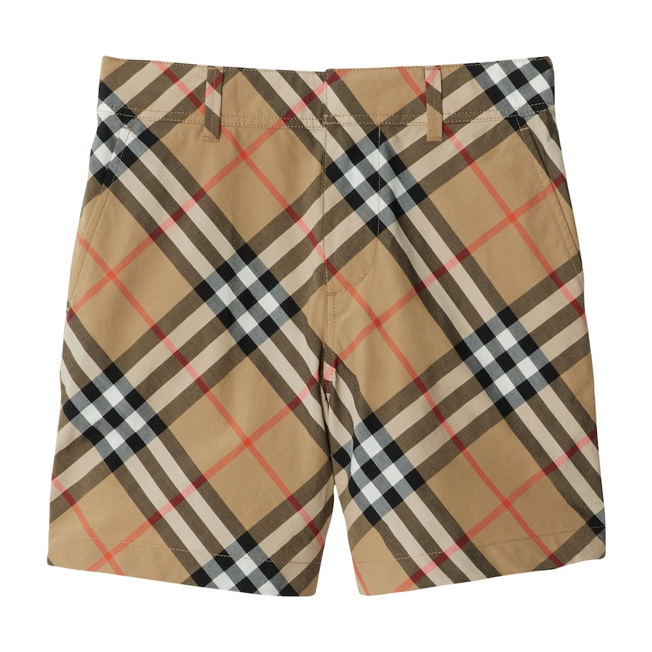 Burberry Kids Cotton Poplin Check Shorts (3-12 Years)