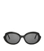 Black Thin Mini Oval Sunglasses