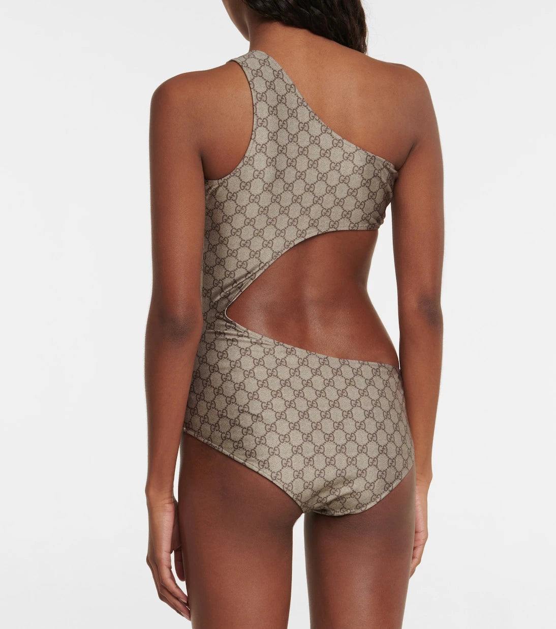 Gucci - GG cutout one-shoulder swimsuit