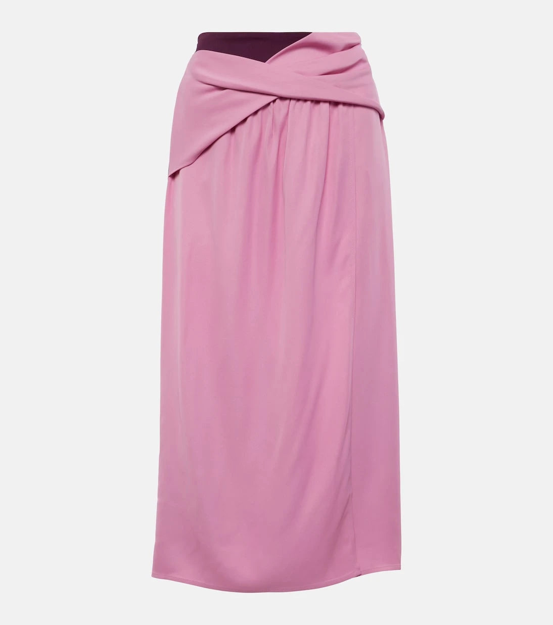 JW Anderson - Colorblocked draped midi skirt