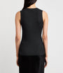 Johnstons Of Elgin Black Superfine Cashmere Tank Top