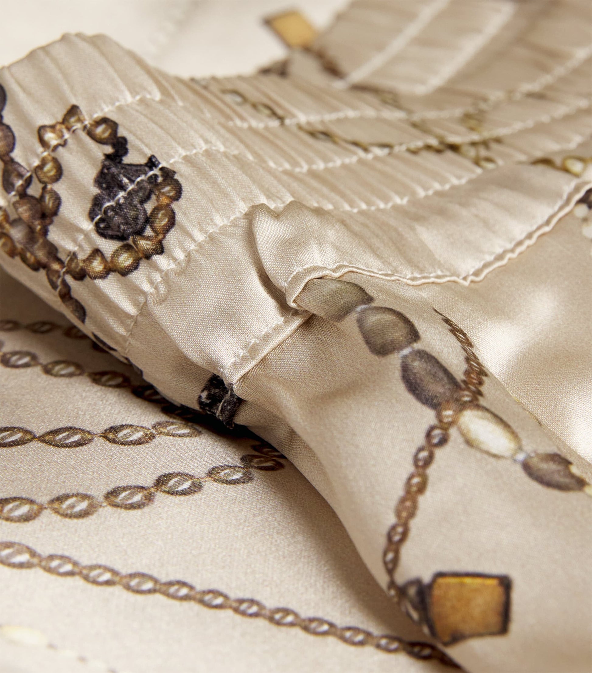 Victoria Beckham Pink Silk Printed Trousers