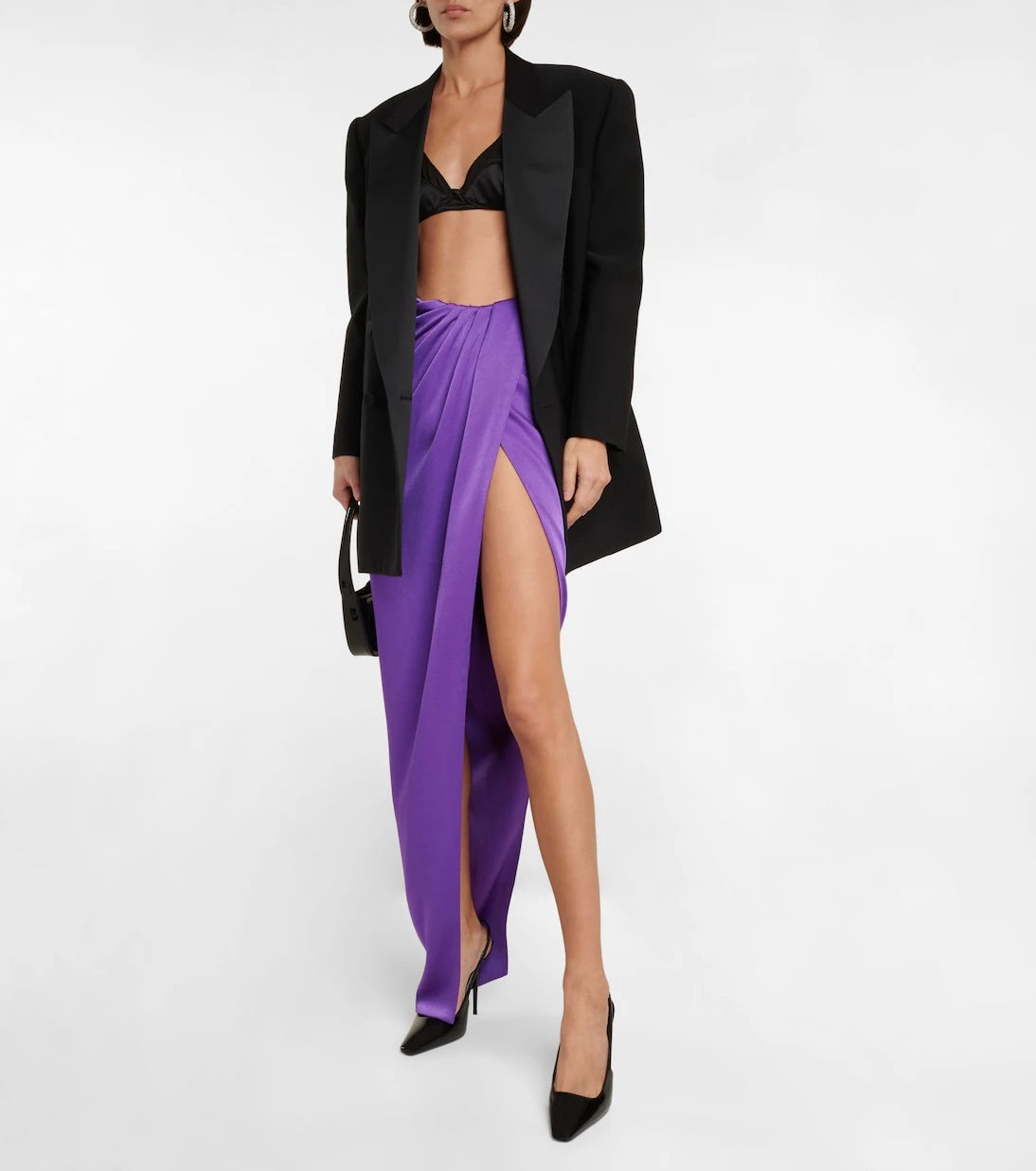 Alex Perry - Ridley draped satin maxi skirt