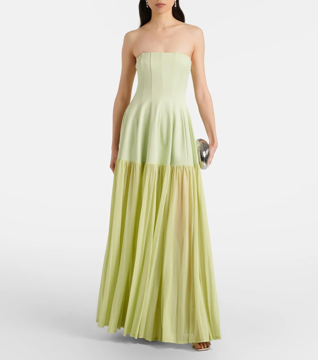 Simkhai - Sandrine gathered jersey bustier gown