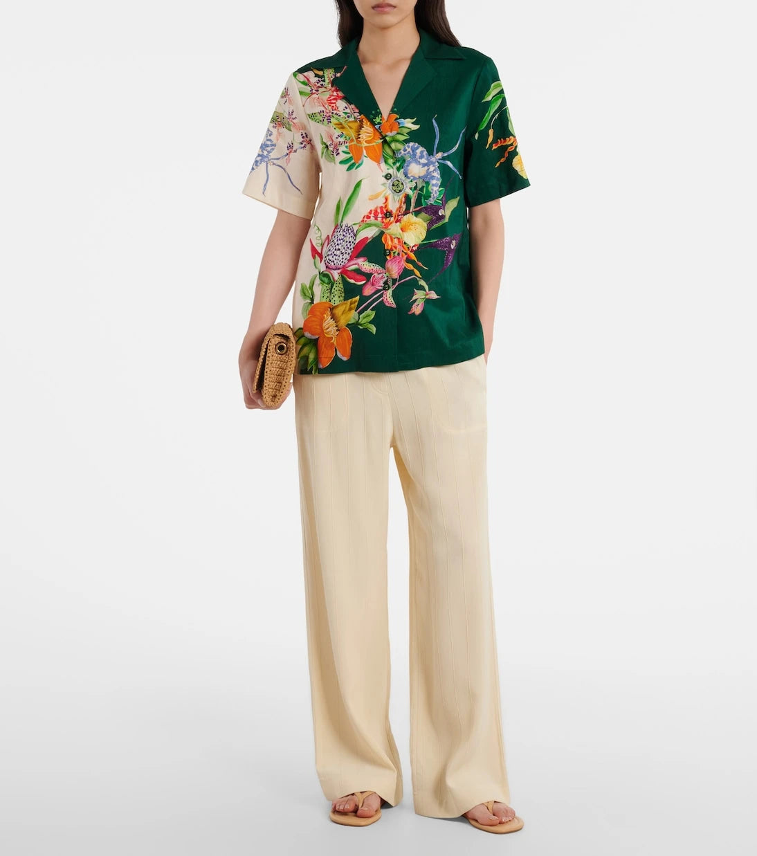 Alémais - Aggie floral linen-blend shirt