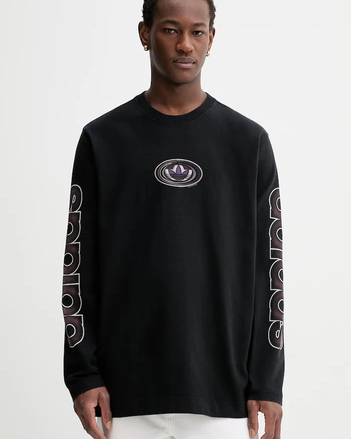 adidas Originals pamuklu uzun kollu bluz