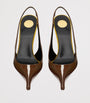 Saint Laurent Brown Patent Leather Amalia Slingback Pumps 110