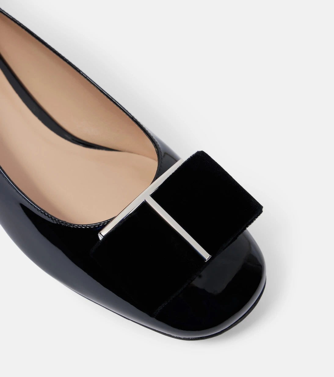 Tom Ford - Audrey bow-detail patent leather ballet flats