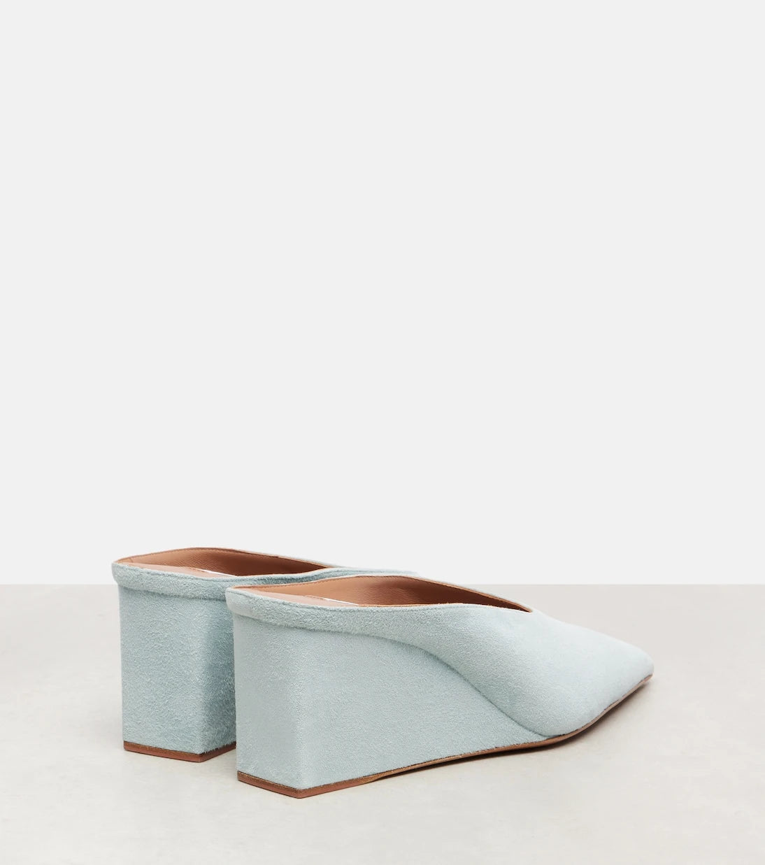 Alaïa - Cube 75 suede wedge mules