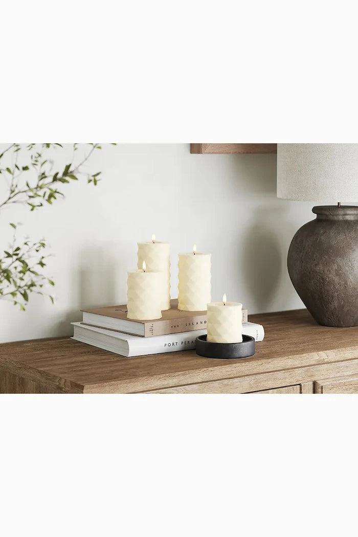 Led Mum Deluxe Homeart Kare Blok Mum 7,5 x 12,5 cm