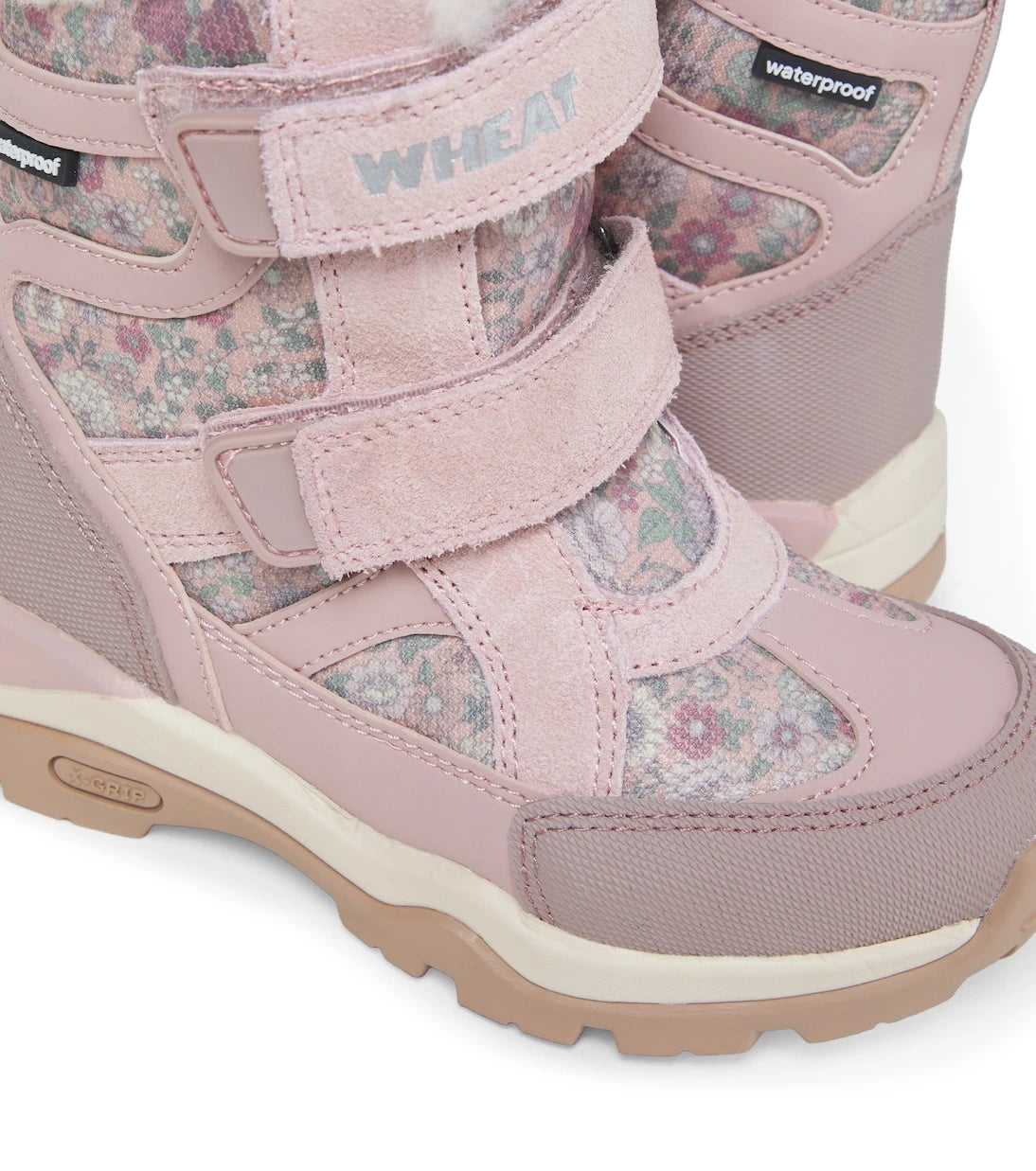 Wheat - Leather-trimmed ankle boots