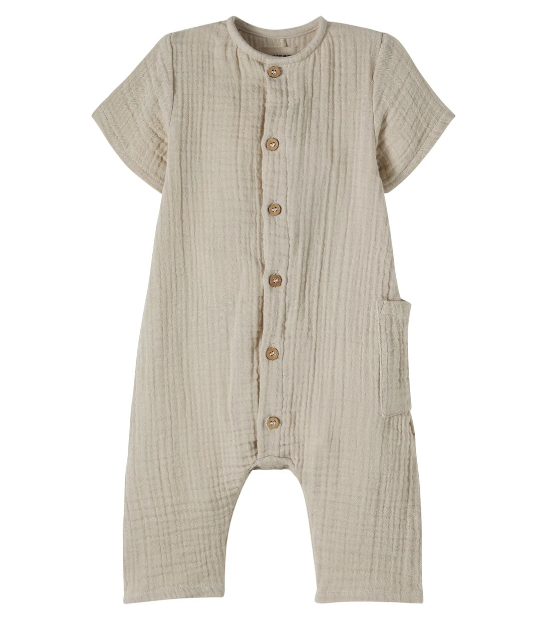 Wheat - Baby Alex cotton gauze playsuit