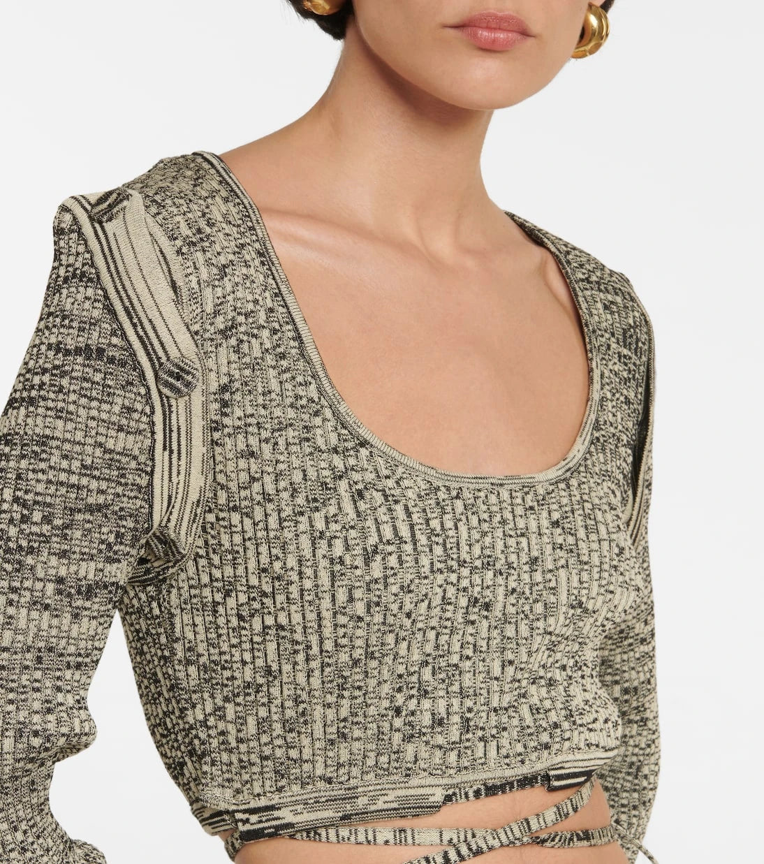 Christopher Esber - Space-dyed convertible crop top