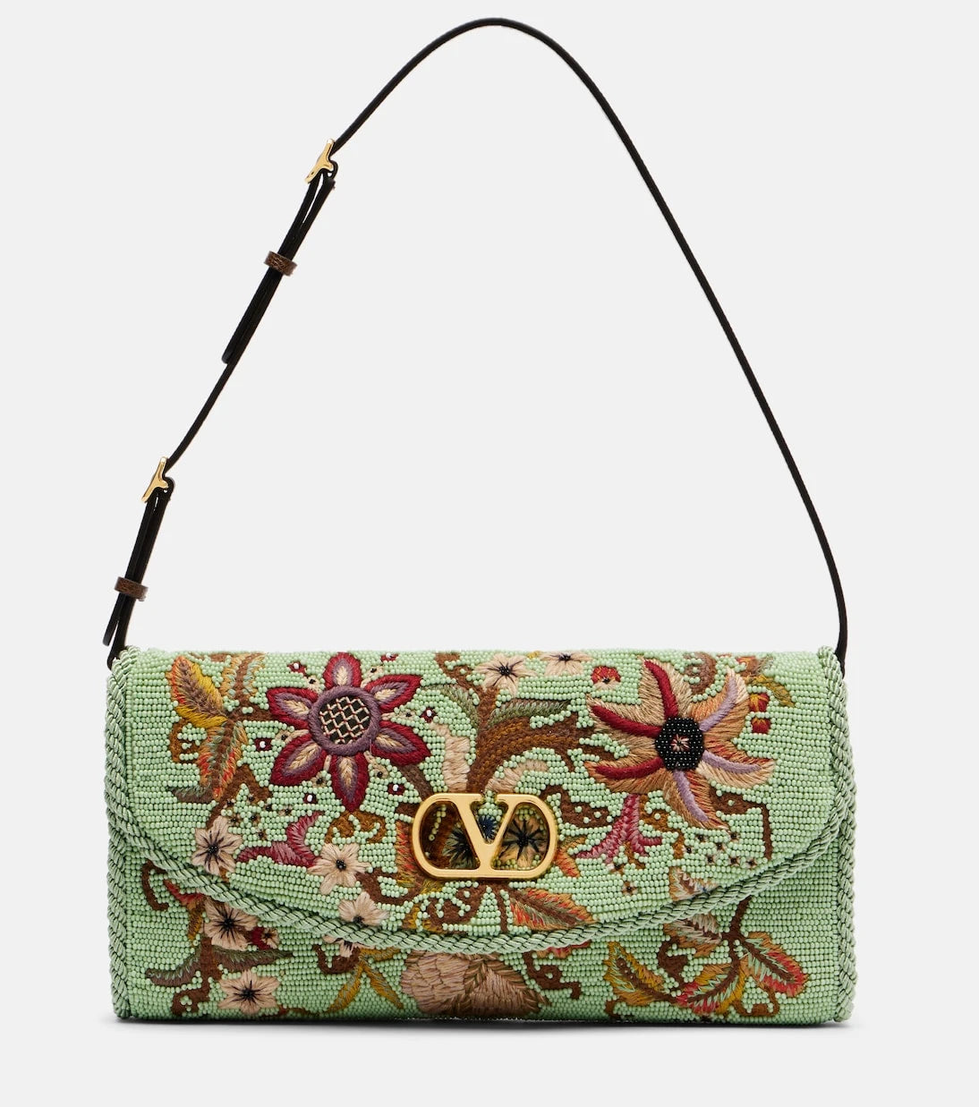 Valentino Garavani - DeVain Small beaded floral shoulder bag