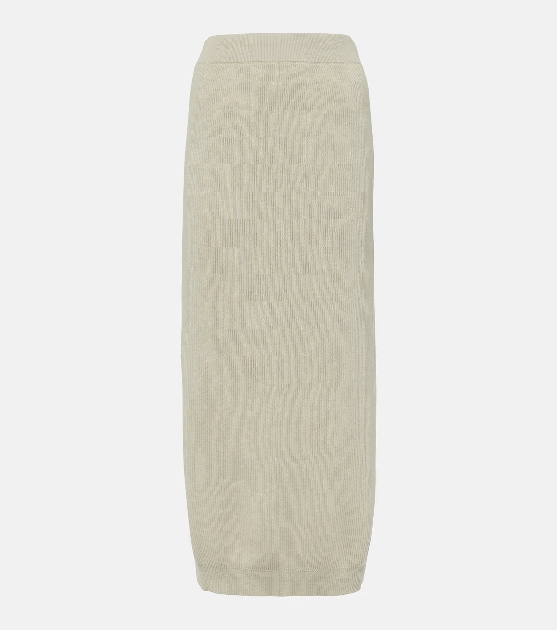 Brunello Cucinelli - Ribbed-knit cotton midi skirt