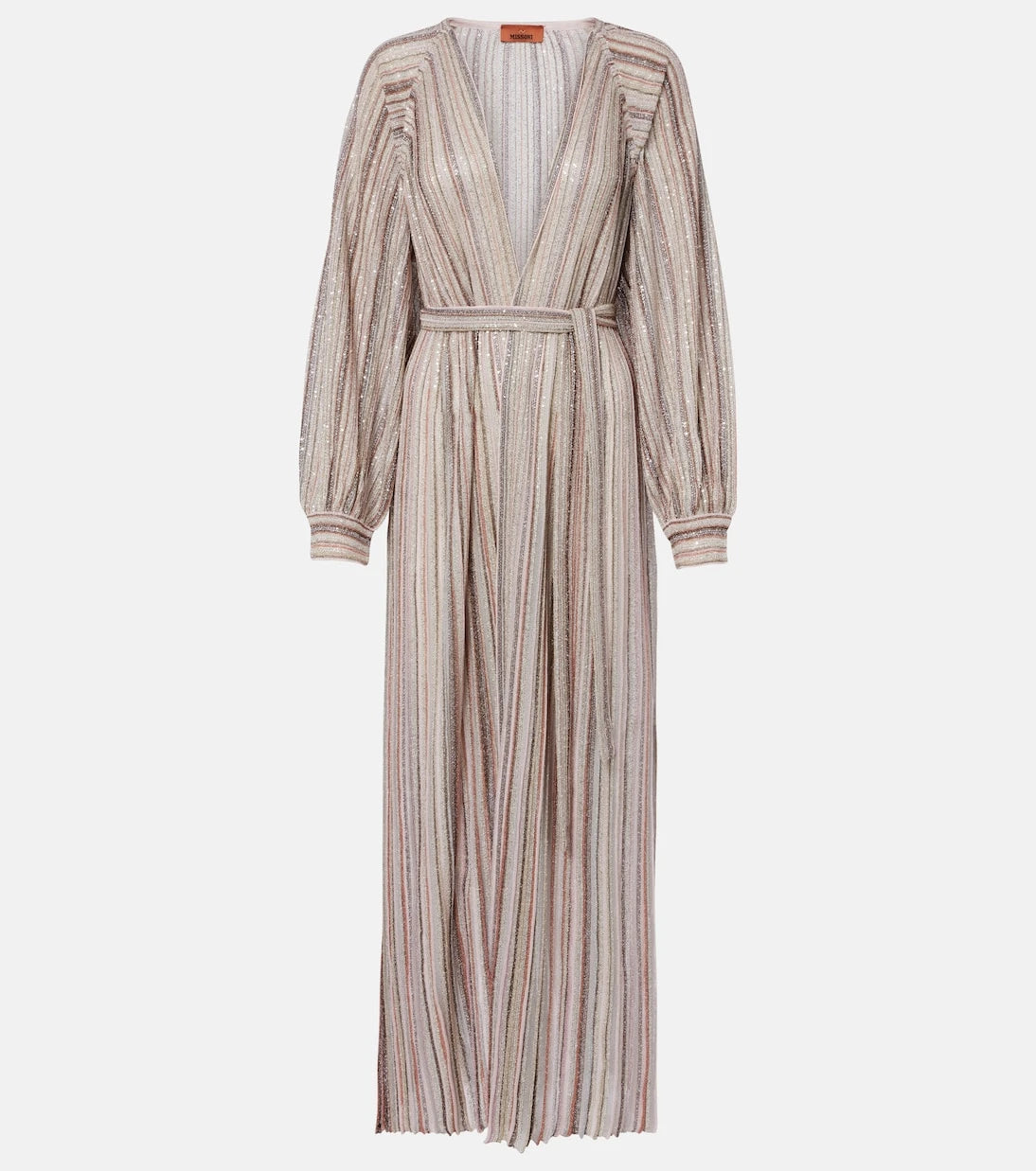 Missoni - Striped lamé wrap cardigan