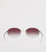 Silver RB3767 Metal Oval Sunglasses