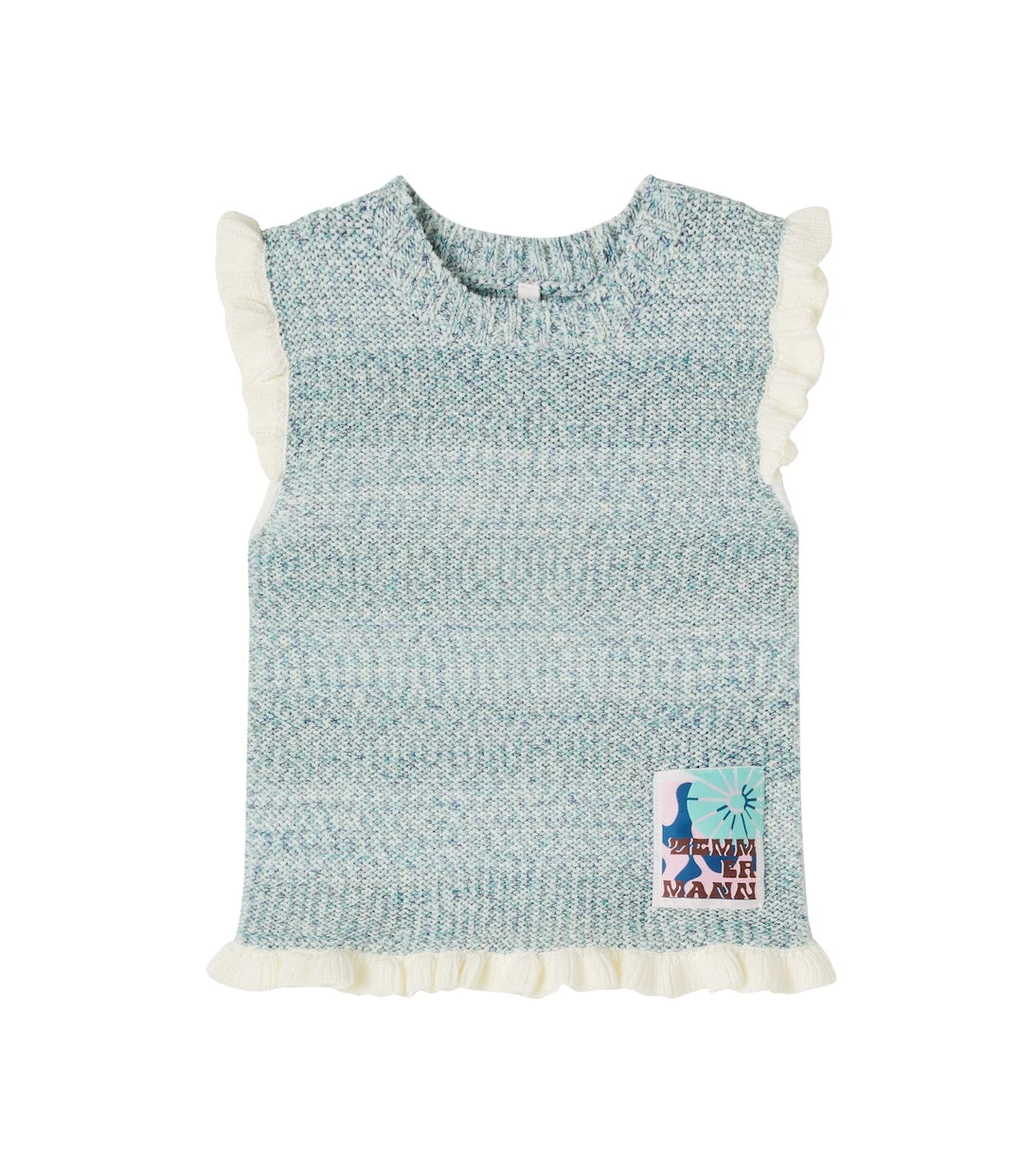 Zimmermann Kids - Patience knitted cotton-blend top