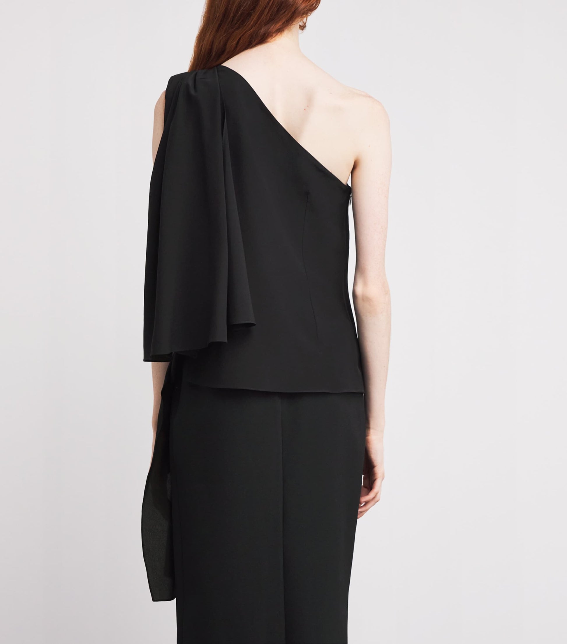 Emilia Wickstead Black Silk Draped Rosie Blouse