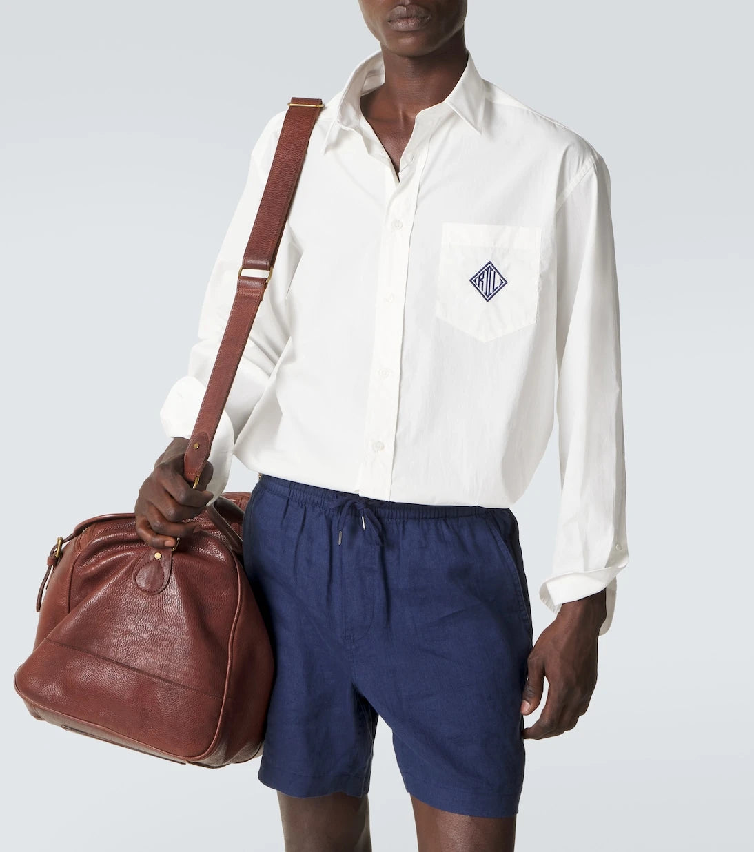 Ralph Lauren Purple Label - Embroidered cotton poplin shirt