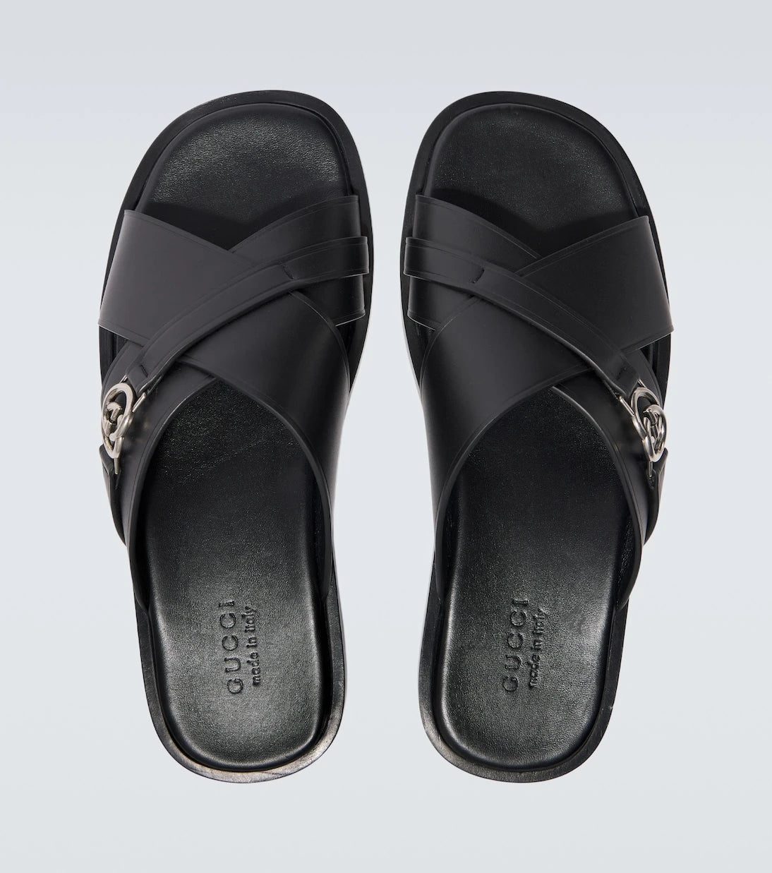 Gucci - Leather slides