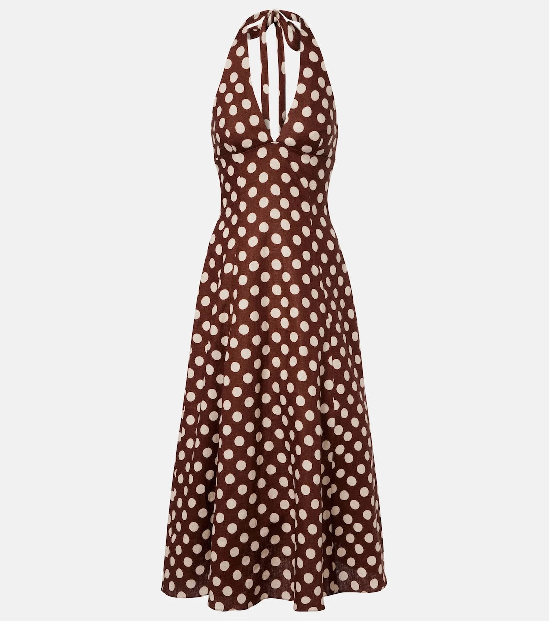Faithfull - Marais polka-dot linen midi dress