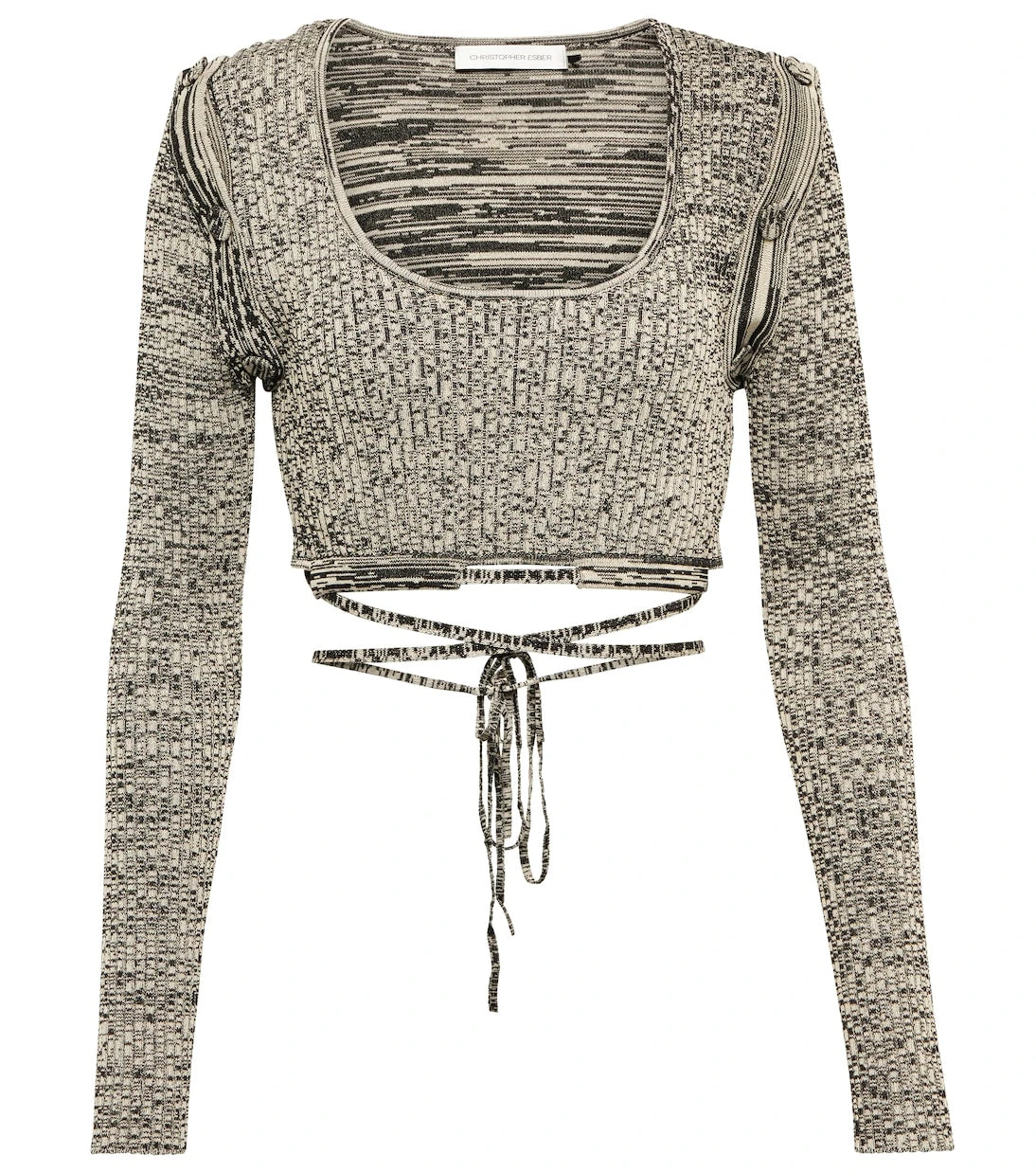 Christopher Esber - Space-dyed convertible crop top