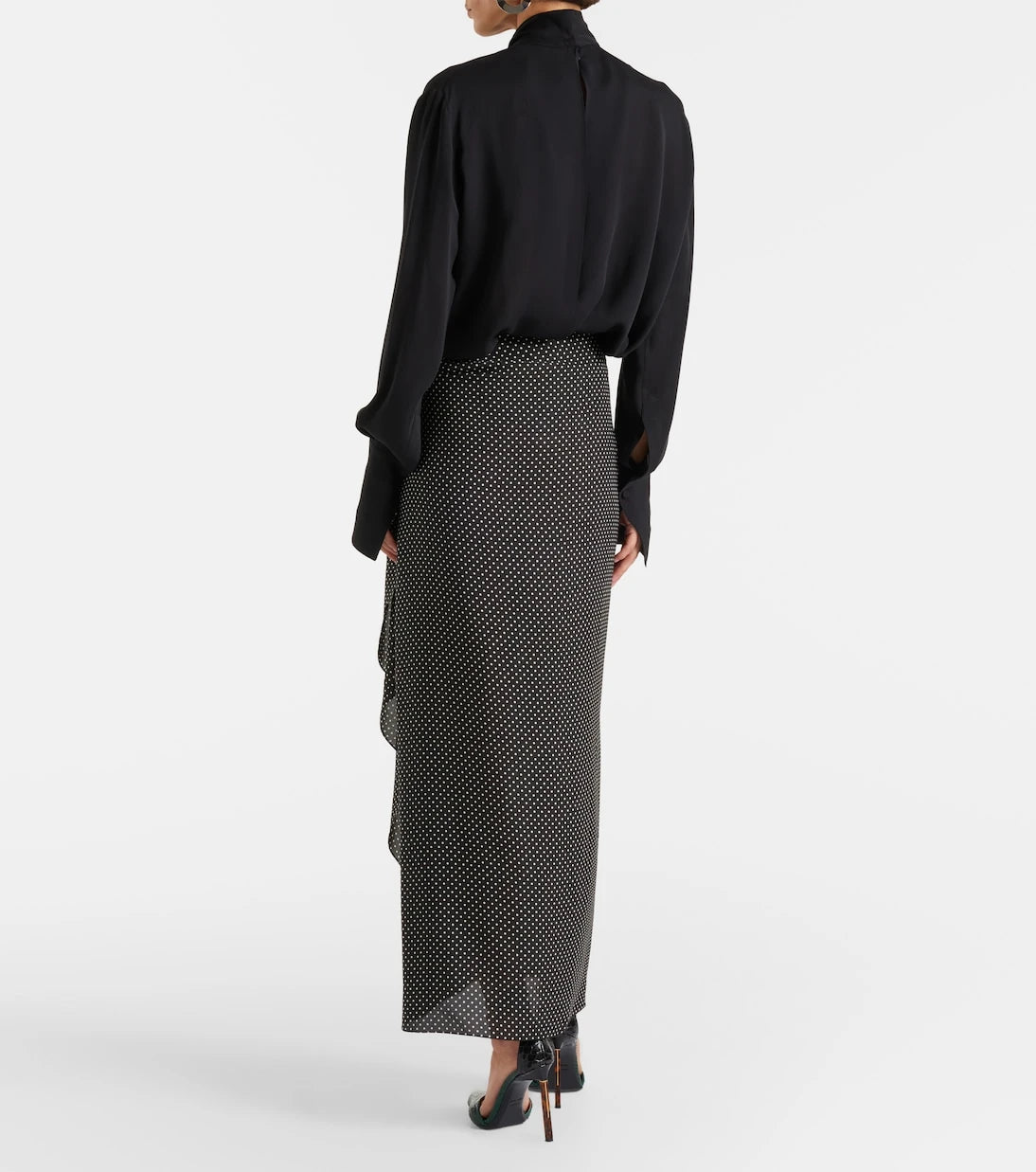 Tom Ford - Polka-dot silk midi skirt