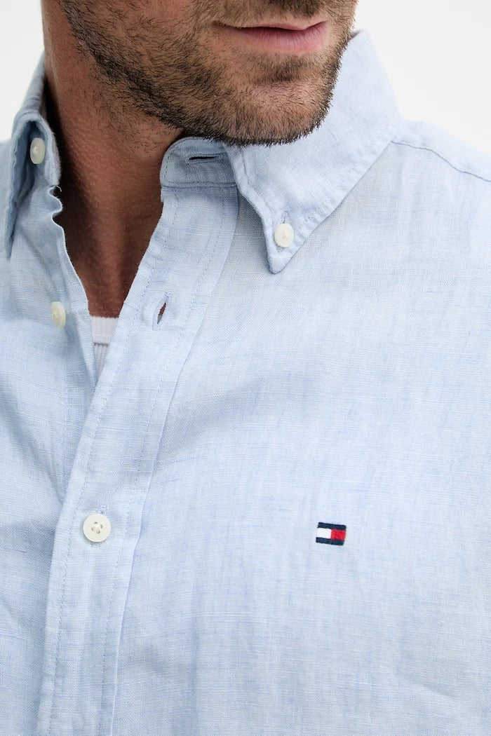 Tommy Hilfiger риза мъжка от лен